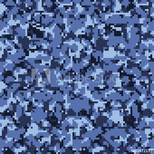 Digital Camouflage Pattern Background, Seamless Vector 500x500 Digital Camouflage Pattern Background, Seamless Vector