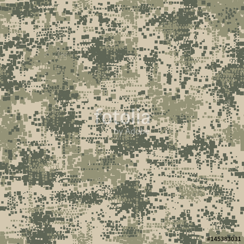 500x500 Military Army Uniform Pixel Seamless Pattern Vector Camouflage