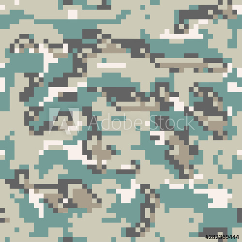 Digital Camouflage Pattern Background, Seamless Vector 500x500 Digital Camouflage Pattern Background, Seamless Vector