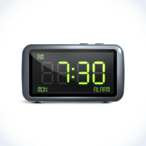 490x490 Digital Alarm Clock Vector