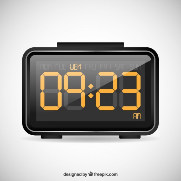 626x626 Digital Alarm Clock Vector Premium Download