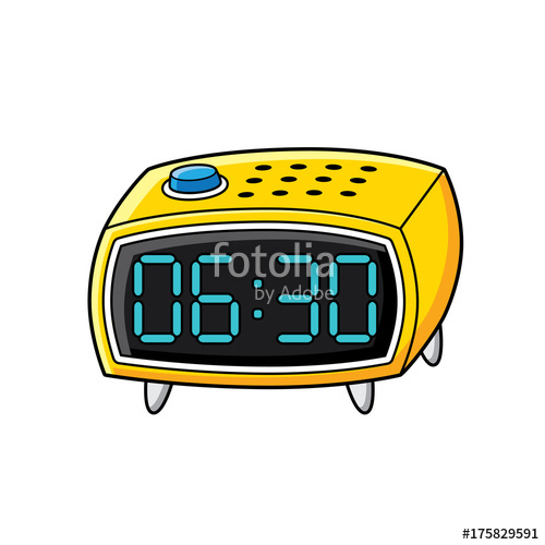 500x500 Digital Alarm Clock Vector Isolated Stock Image And Royalty Free