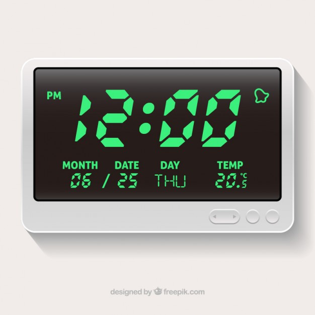 626x626 Digital Clock Vector Free Download
