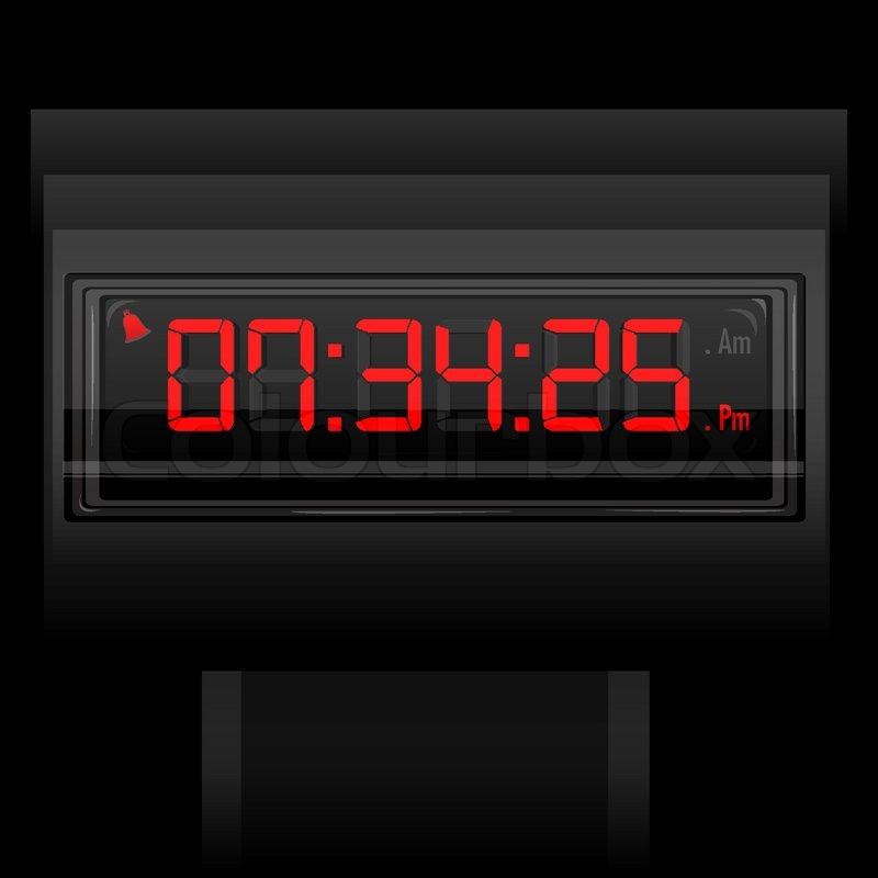800x800 Illustration Of Digital Clock Stock Vector Colourbox