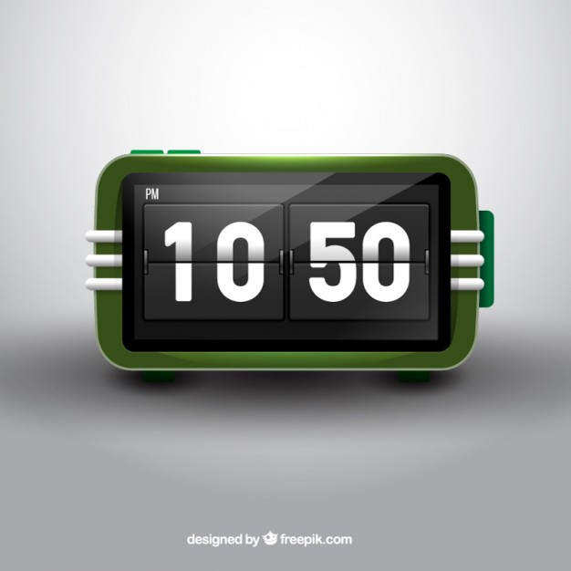 626x626 Retro Digital Clock Vector Free Download