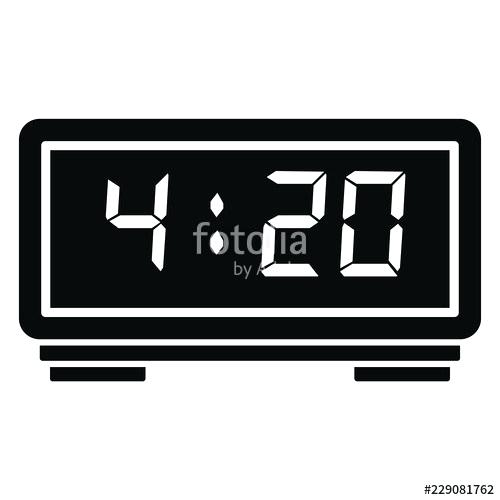 500x500 Digital Alarm Clock Vector