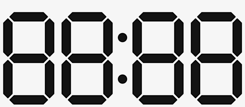 820x359 Clock Vector Digital