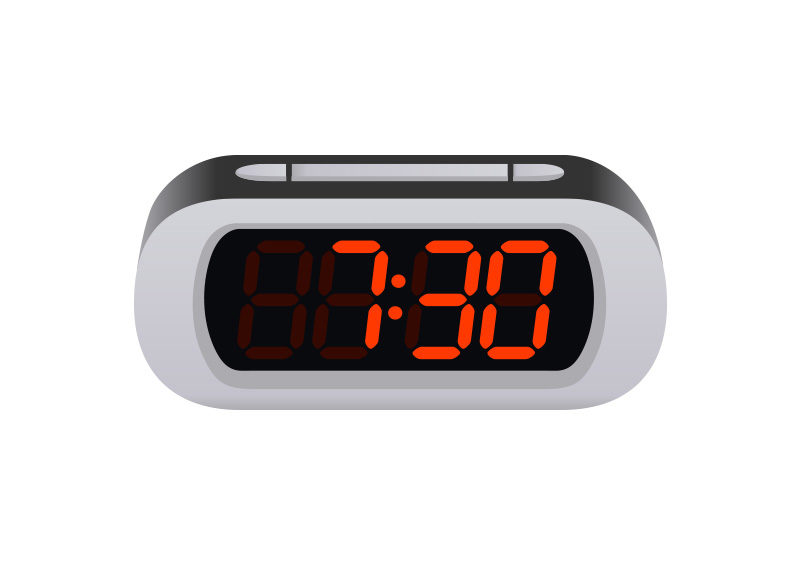 800x566 Digital Alarm Clock Vector