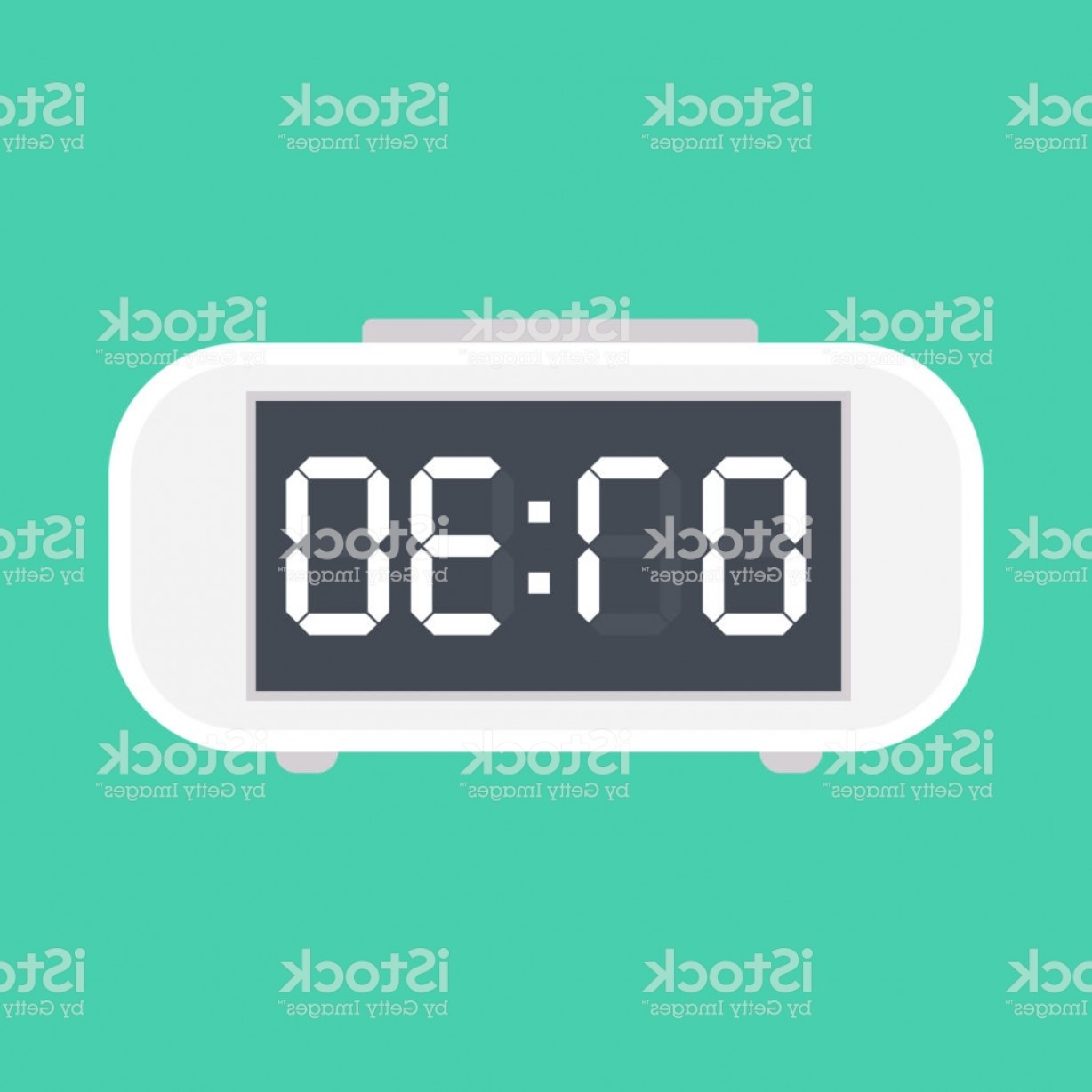 1228x1228 Digital Clock Vector Logo Studiogrfx