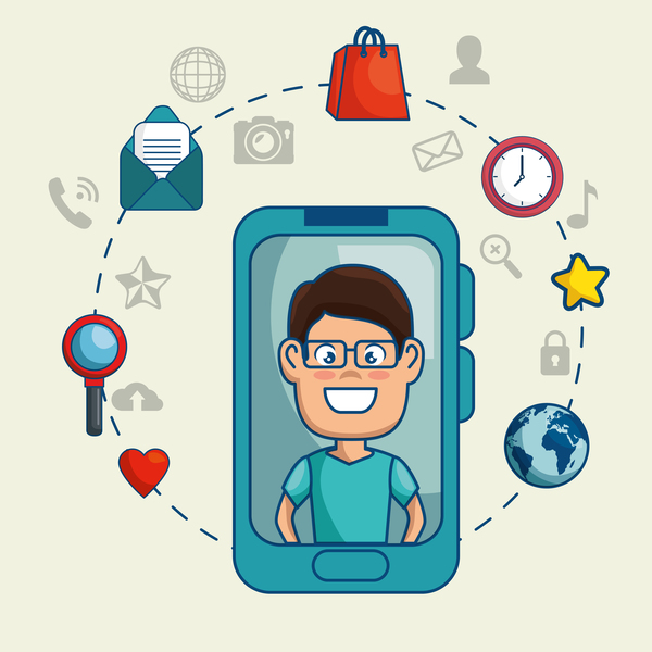 600x600 Digital Marketing Flat Business Template Vector Free Download