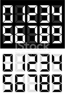 Digital Numbers Vector Art Illustration Technology, Futuristic 257x380 Digital Numbers Vector Art Illustration Technology, Futuristic