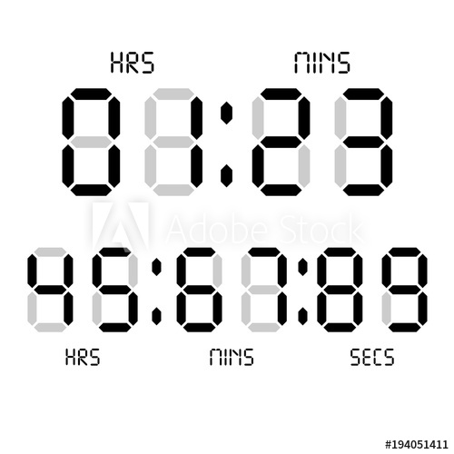 500x500 Digital Clock Calculator Digital Numbers Alarm Clock Letters