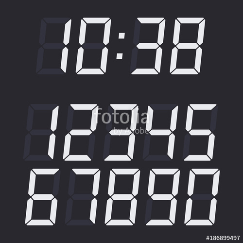 Digital Numbers Vector Set Stock Image And Royalty Free Vector 500x500 Digital Numbers Vector Set Stock Image And Royalty Free Vector