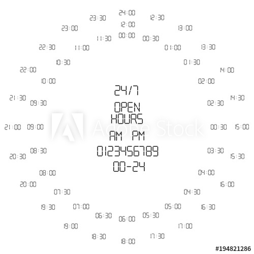 Digital Numbers Vector 500x500 Digital Numbers Vector