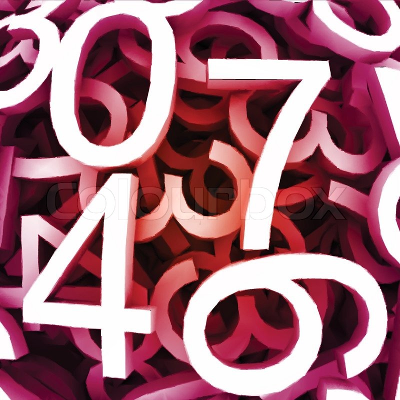 Set Of Digital Numbers Vector Red Stock Vector Colourbox 800x800 Set Of Digital Numbers Vector Red Stock Vector Colourbox