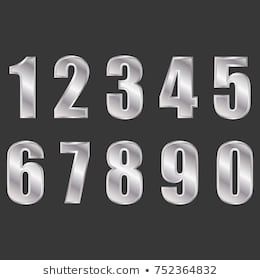 Silver Digital Numbers Vector Digitals Numbers 260x280 Silver Digital Numbers Vector Digitals Numbers
