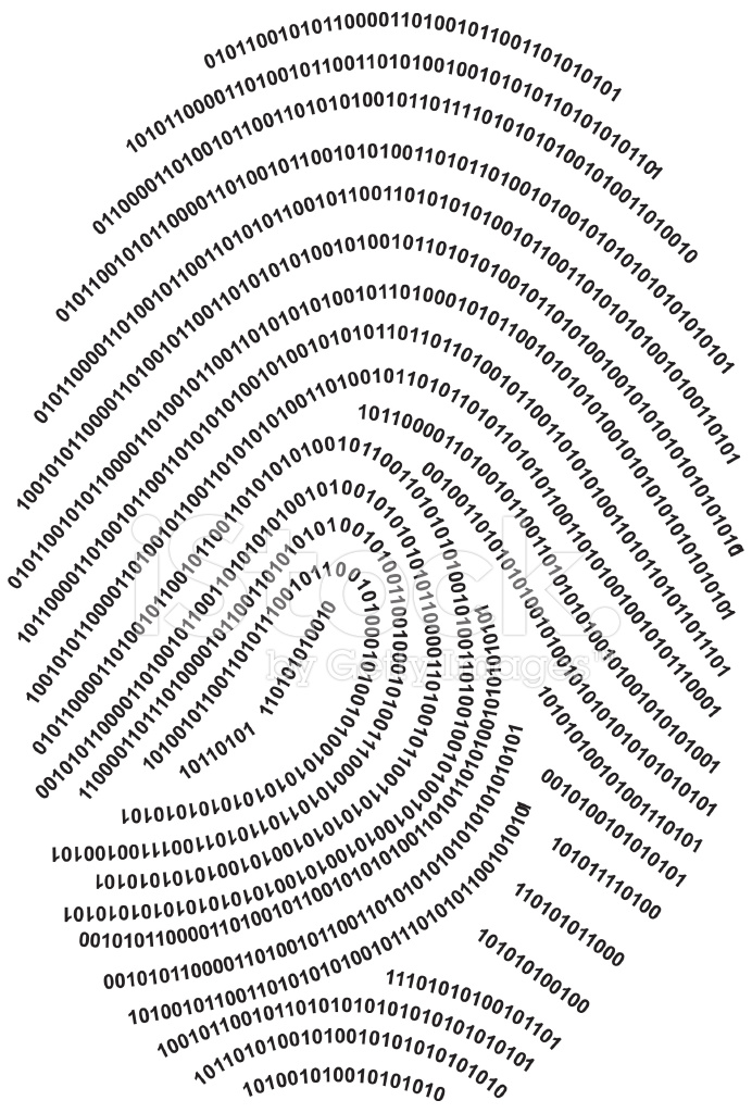 692x1024 Digital Fingerprint Made With Numbers !!!