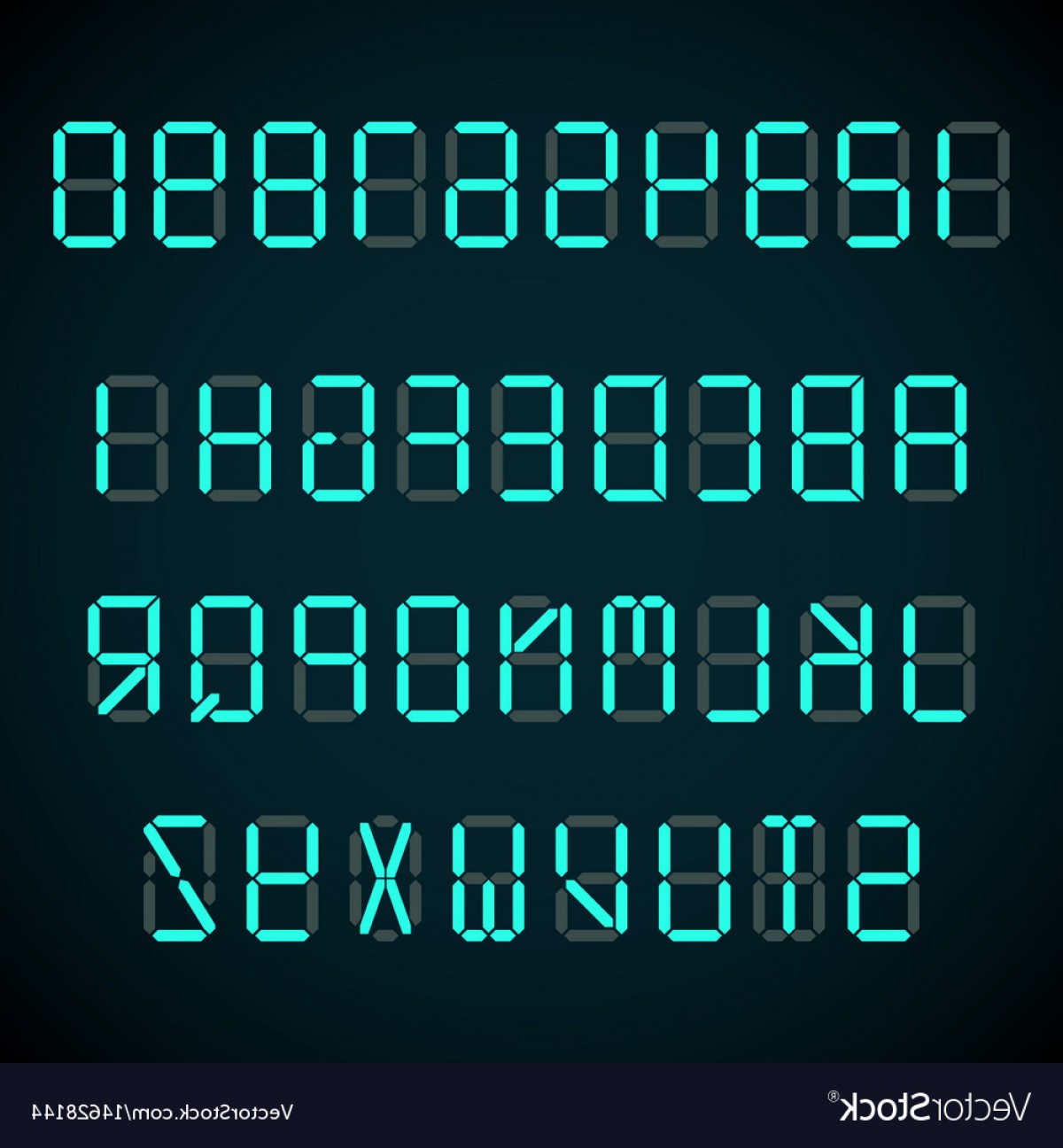 Digital Font Alarm Clock Letters And Numbers Vector Soidergi 1200x1296 Digital Font Alarm Clock Letters And Numbers Vector Soidergi