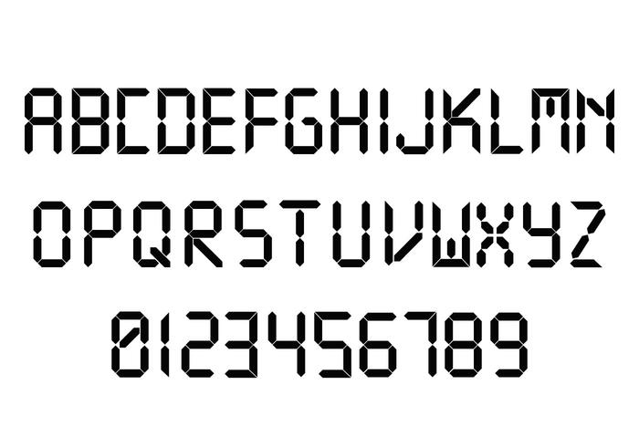 Digital Font And Number 700x490 Digital Font And Number
