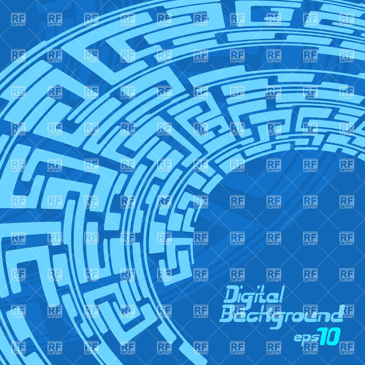 1200x1200 Abstract Digital Round Ornament