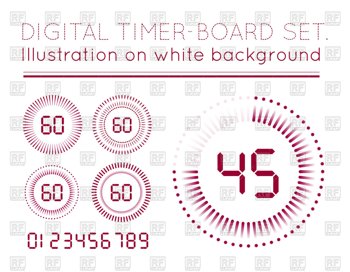 1200x933 Digital Countdown Timers Vector Image Of Design Elements