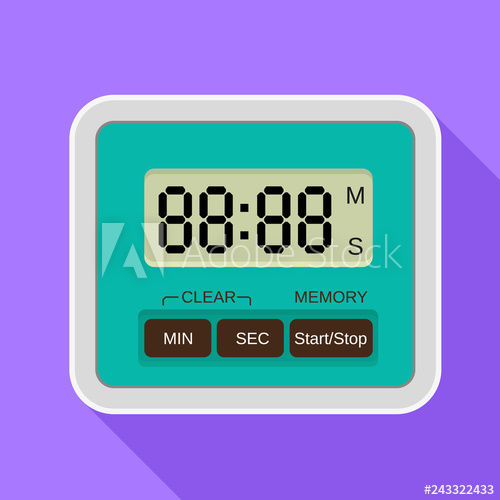 500x500 Digital Timer Icon Flat Illustration Of Digital Timer Vector Icon