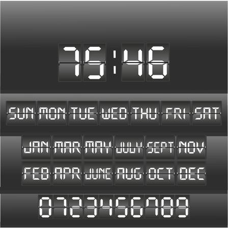 448x450 Analog Black Scoreboard Digital Timer Vector Illustration