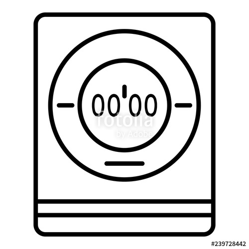 500x500 Modern Digital Timer Icon Outline Modern Digital Timer Vector