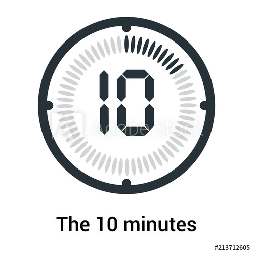 500x500 The Minutes Icon Isolated On White Background, Clock And Watch