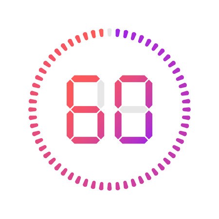 450x450 The Minutes, Stopwatch Vector Icon, Digital Timer Vector
