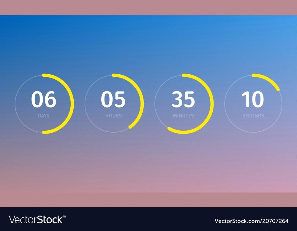 1000x780 Countdown Clock Counter Digital Timer Vector Image Download Free