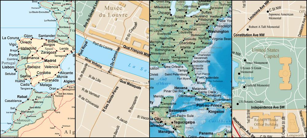 1000x450 Digital Maps In Adobe Illustrator Vector Format And Powerpoint