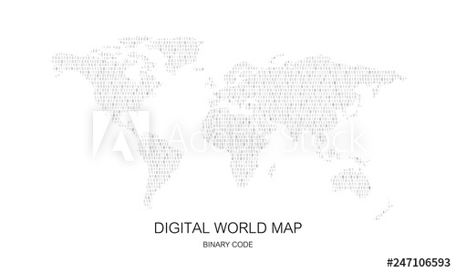 500x299 Digital World Map