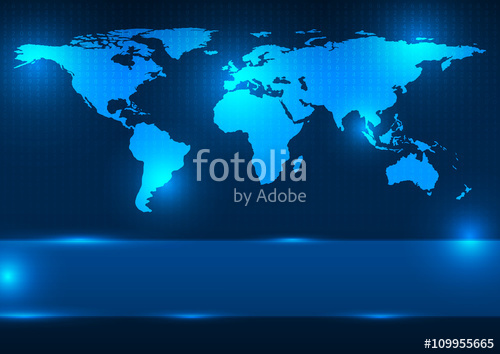 500x354 Abstract Digital World Map Vector Illustration Elements Of This
