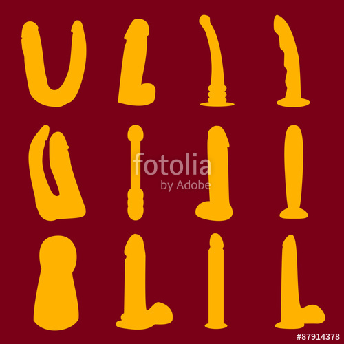 500x500 Dildo Silhouettes Vector Set Stock Image And Royalty Free Vector