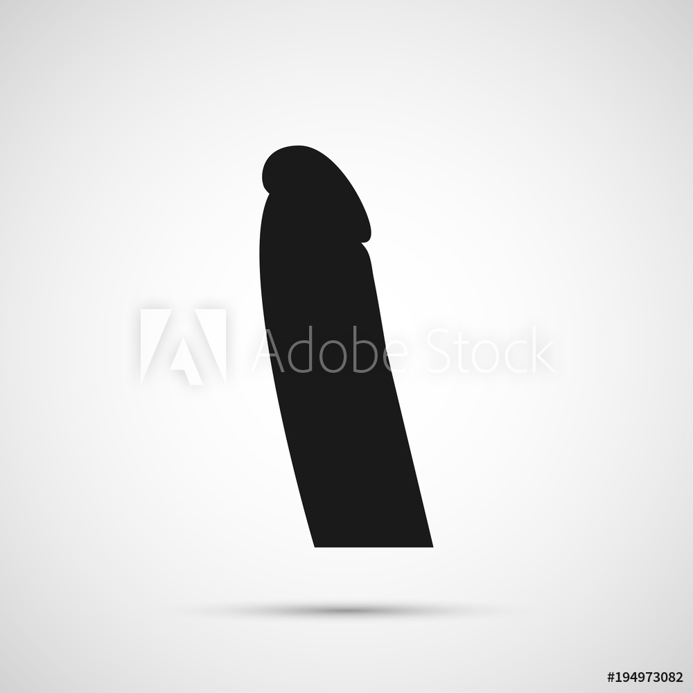 1000x1000 Photo Art Print Vector Dildo Isolated On White Background