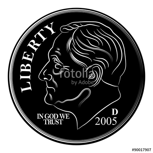 500x500 United States Currency Dime Coin Stock Image And Royalty Free