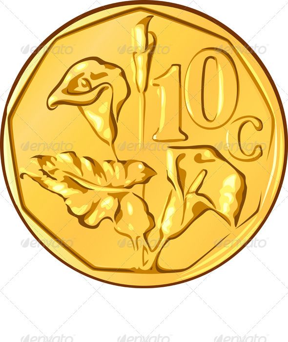 590x700 Vector Money South African Gold Coin With Aloe Fonts Logos Icons
