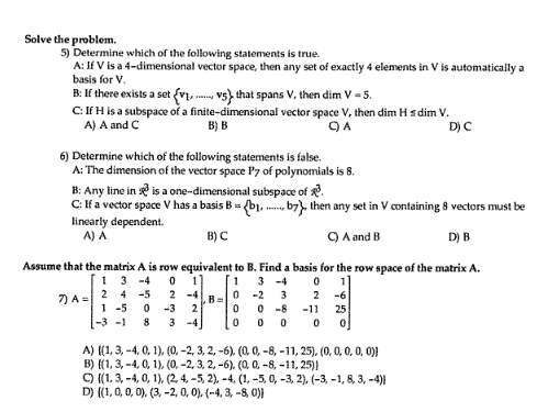 Solved Solve The Problem Determine Which Of The Follo 489x375 Solved Solve The Problem Determine Which Of The Follo
