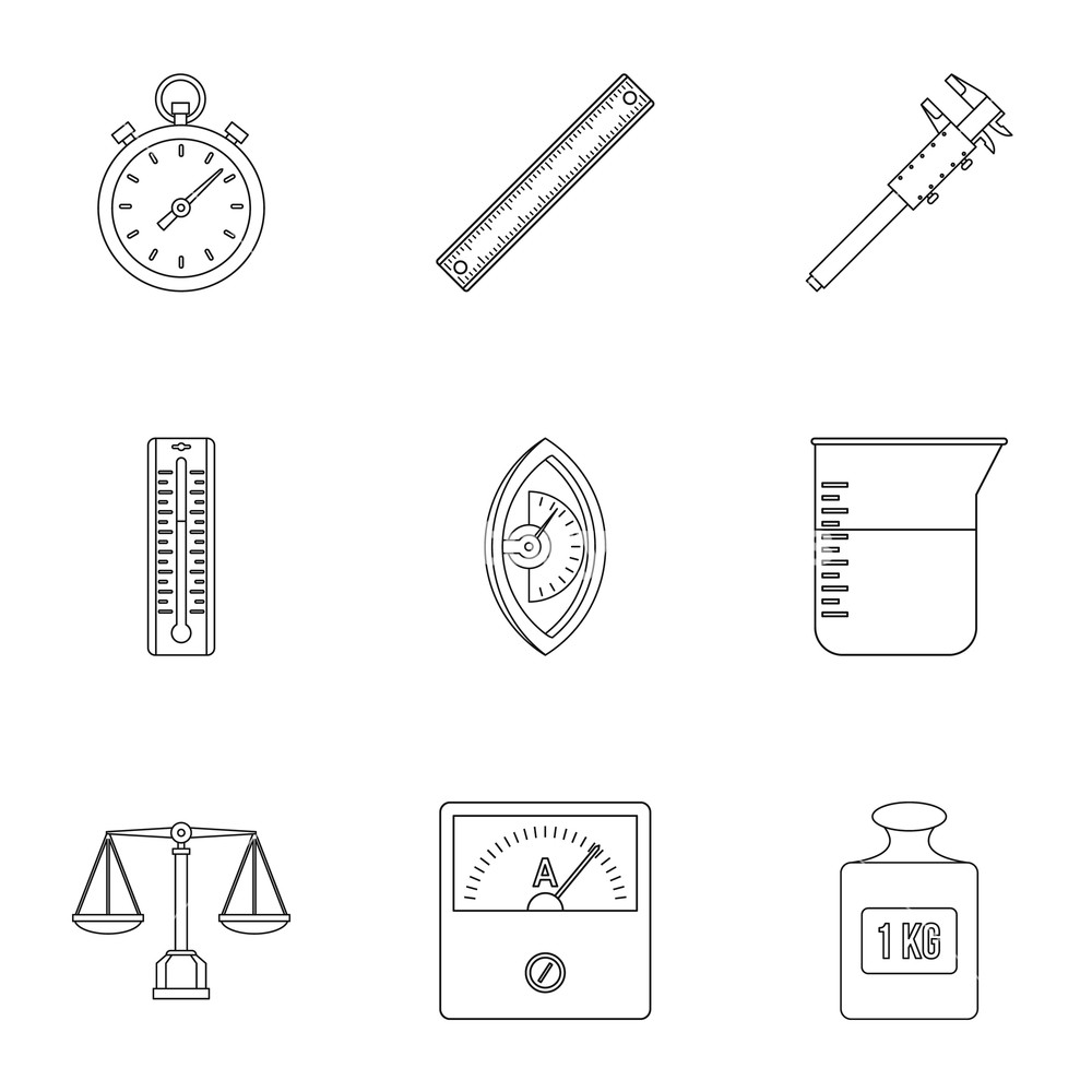 Dimension Icon Set Outline Style Set Of Dimension Vector Icons 1000x1000 Dimension Icon Set Outline Style Set Of Dimension Vector Icons
