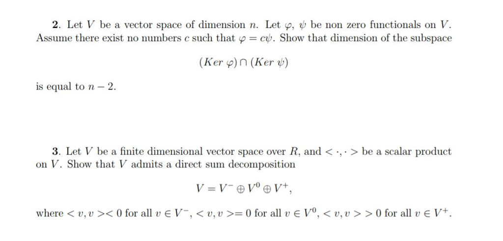 1024x491 Solved Let V Be A Vector Space Of Dimension N Let