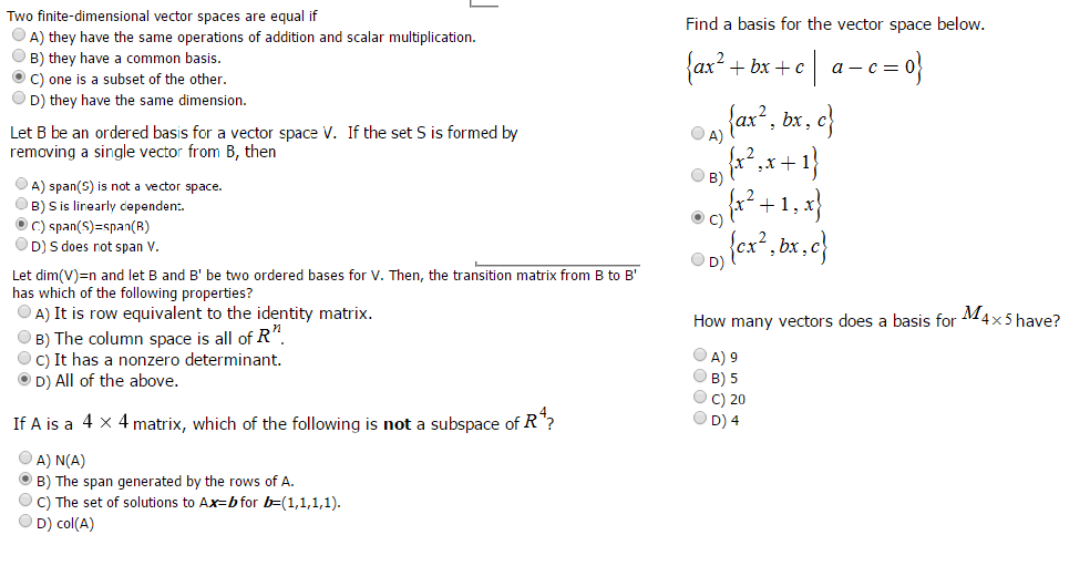 984x511 Solved Two Finite Dimensional Vector Spaces Are Equal If