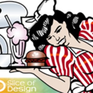 300x300 Diner Girl Vector Free Vectors Ui Download