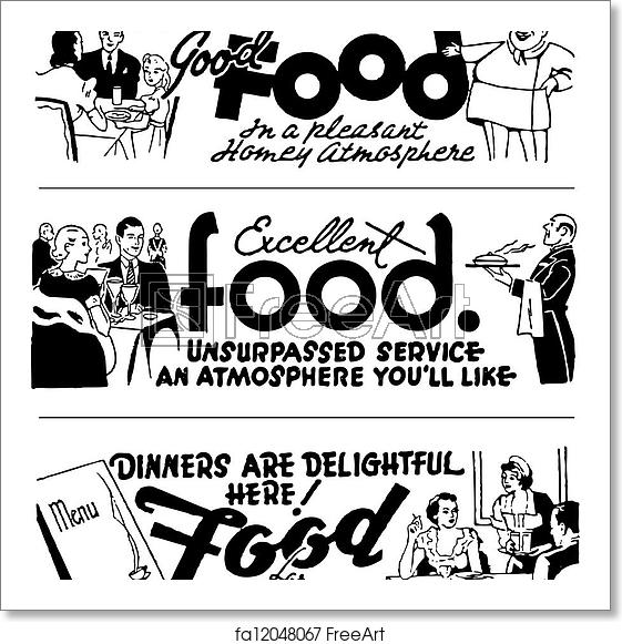 561x581 Free Art Print Of Vector Retro Diner Advertising Graphics Vector