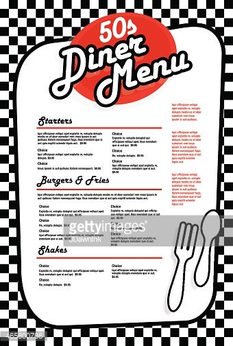 340x504 Vector Art Late Night Retro Diner Menu Layout Stuff