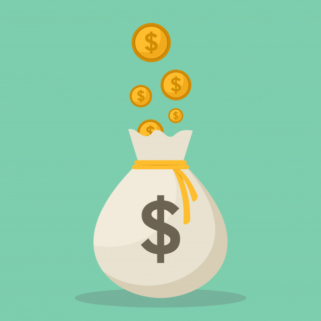 626x626 De Vector De Plano De Bolsas Y Monedas De