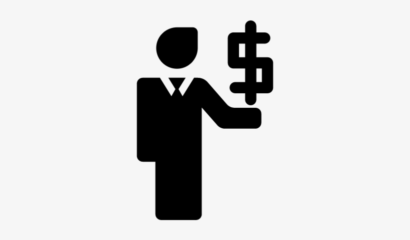 820x481 Businessman With Dollar Money Sign Vector