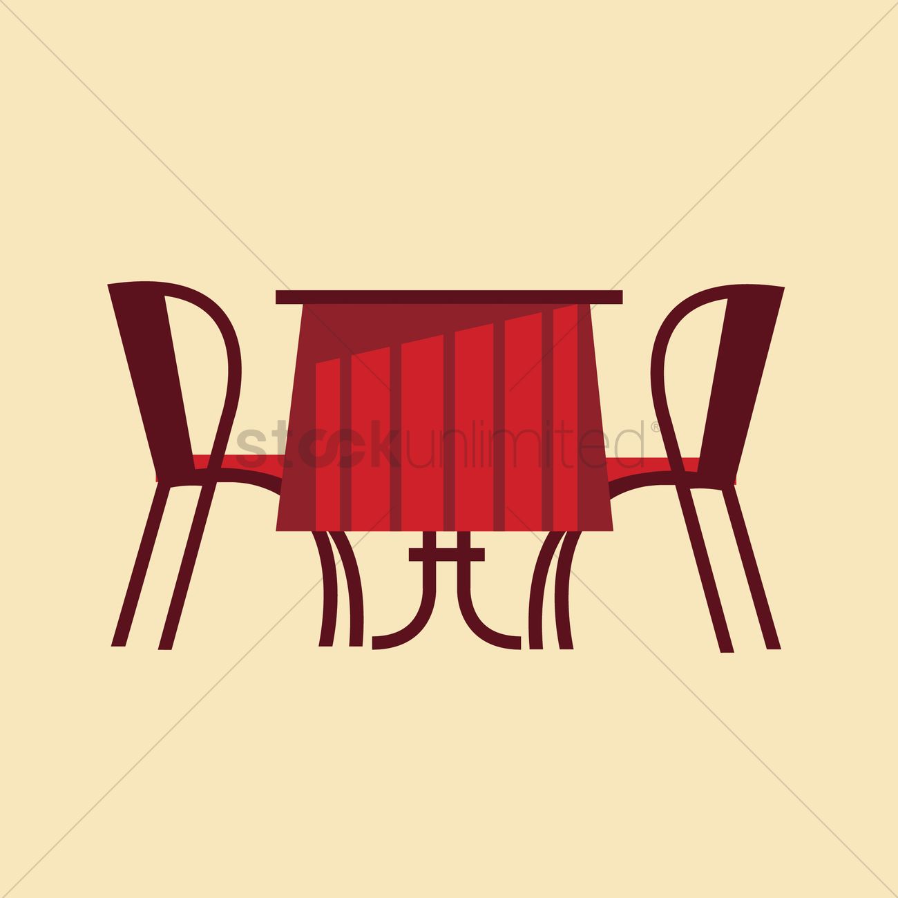 1300x1300 Dining Table Vector Image