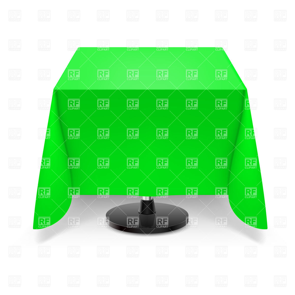 1200x1200 Square Dining Table With Green Tablecloth Vector Image Of Objects