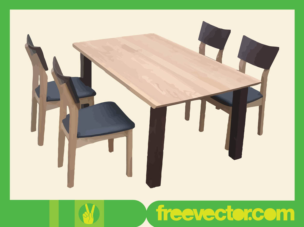 1024x765 Table And Chairs Vector Art Graphics